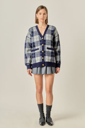 ENGLISH FACTORY - Check Cardigan - SWEATERS & KNITS available at Objectrare