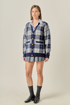 ENGLISH FACTORY - Check Cardigan - SWEATERS & KNITS available at Objectrare