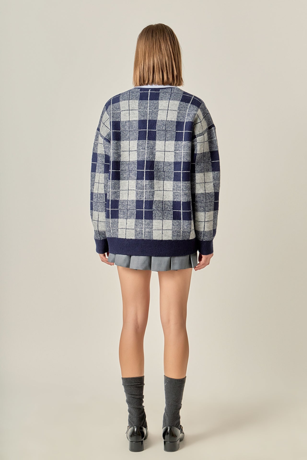 ENGLISH FACTORY - Check Cardigan - SWEATERS & KNITS available at Objectrare