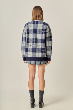 ENGLISH FACTORY - Check Cardigan - SWEATERS & KNITS available at Objectrare