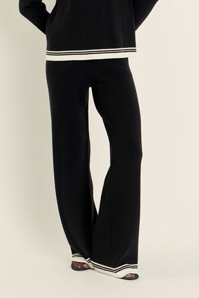 ENGLISH FACTORY - English Factory - Contrast Stripe Detail Knit pants - PANTS available at Objectrare