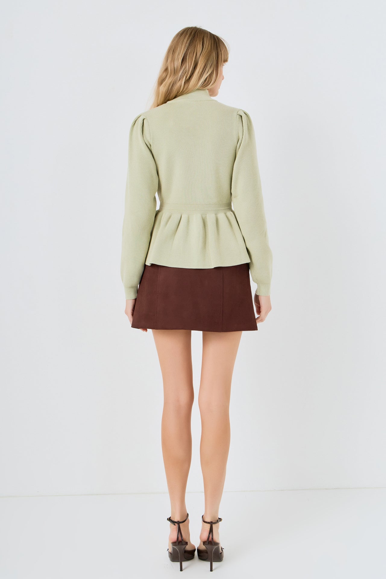 ENGLISH FACTORY - Peplum Waist Knit Top - TOPS available at Objectrare
