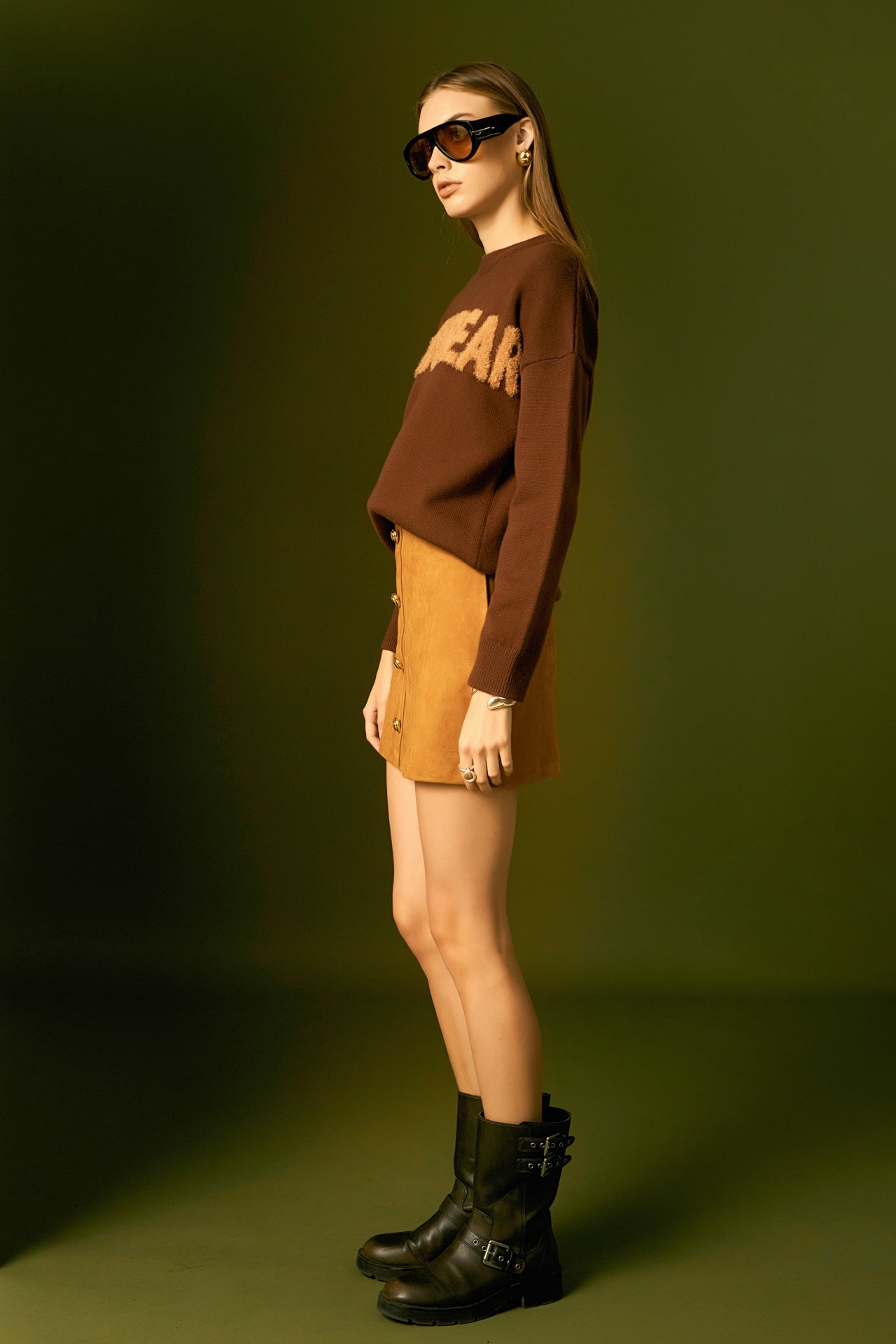 ENGLISH FACTORY - Faux Suede Skort - SKORTS available at Objectrare