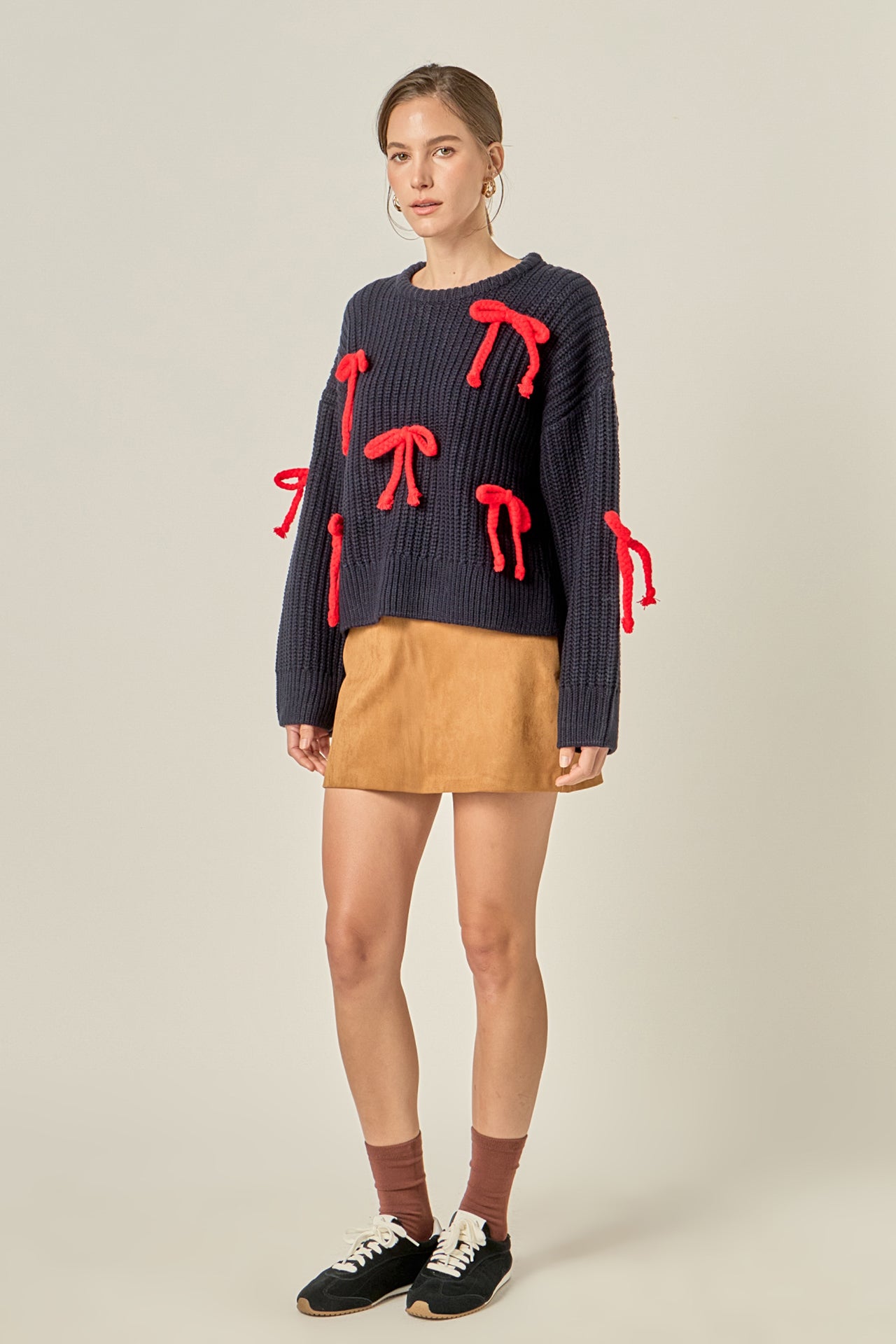 ENGLISH FACTORY - Bow Detailed Knit - SWEATERS & KNITS available at Objectrare