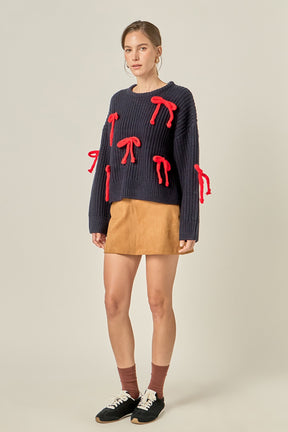 ENGLISH FACTORY - Bow Detailed Knit - SWEATERS & KNITS available at Objectrare