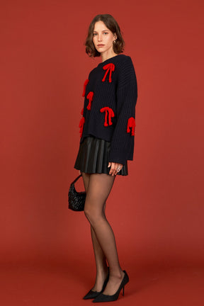 ENGLISH FACTORY - Bow Detailed Knit - SWEATERS & KNITS available at Objectrare