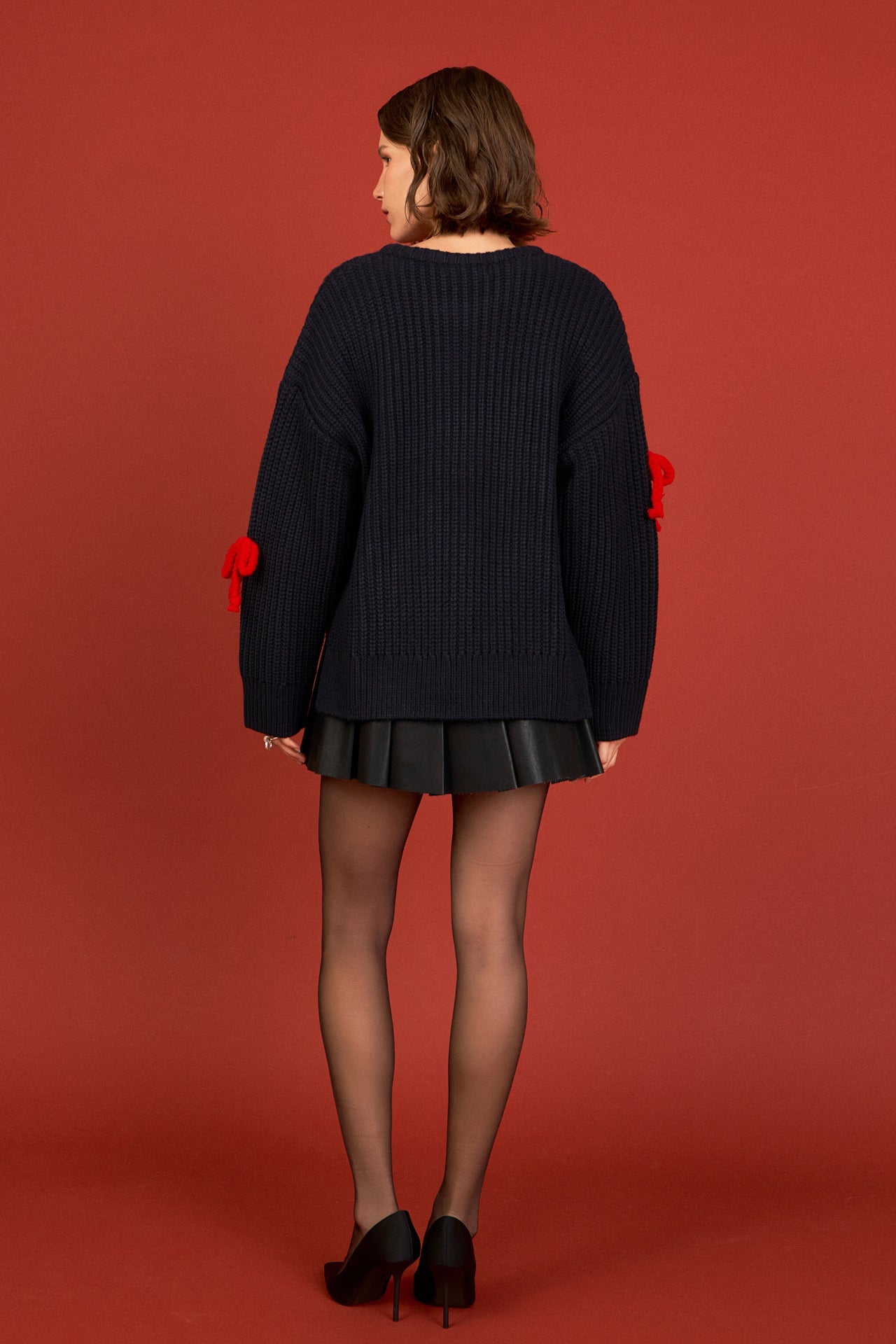 ENGLISH FACTORY - Bow Detailed Knit - SWEATERS & KNITS available at Objectrare