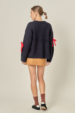 ENGLISH FACTORY - Bow Detailed Knit - SWEATERS & KNITS available at Objectrare