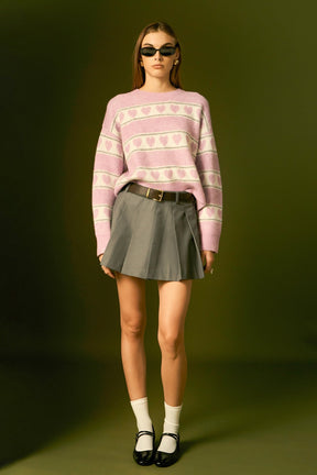 ENGLISH FACTORY - English Factory - Heart Stripe Knit - SWEATERS & KNITS available at Objectrare