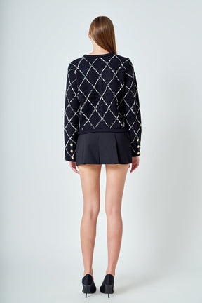 ENDLESS ROSE - Diamond Pattern Knit - SWEATERS & KNITS available at Objectrare