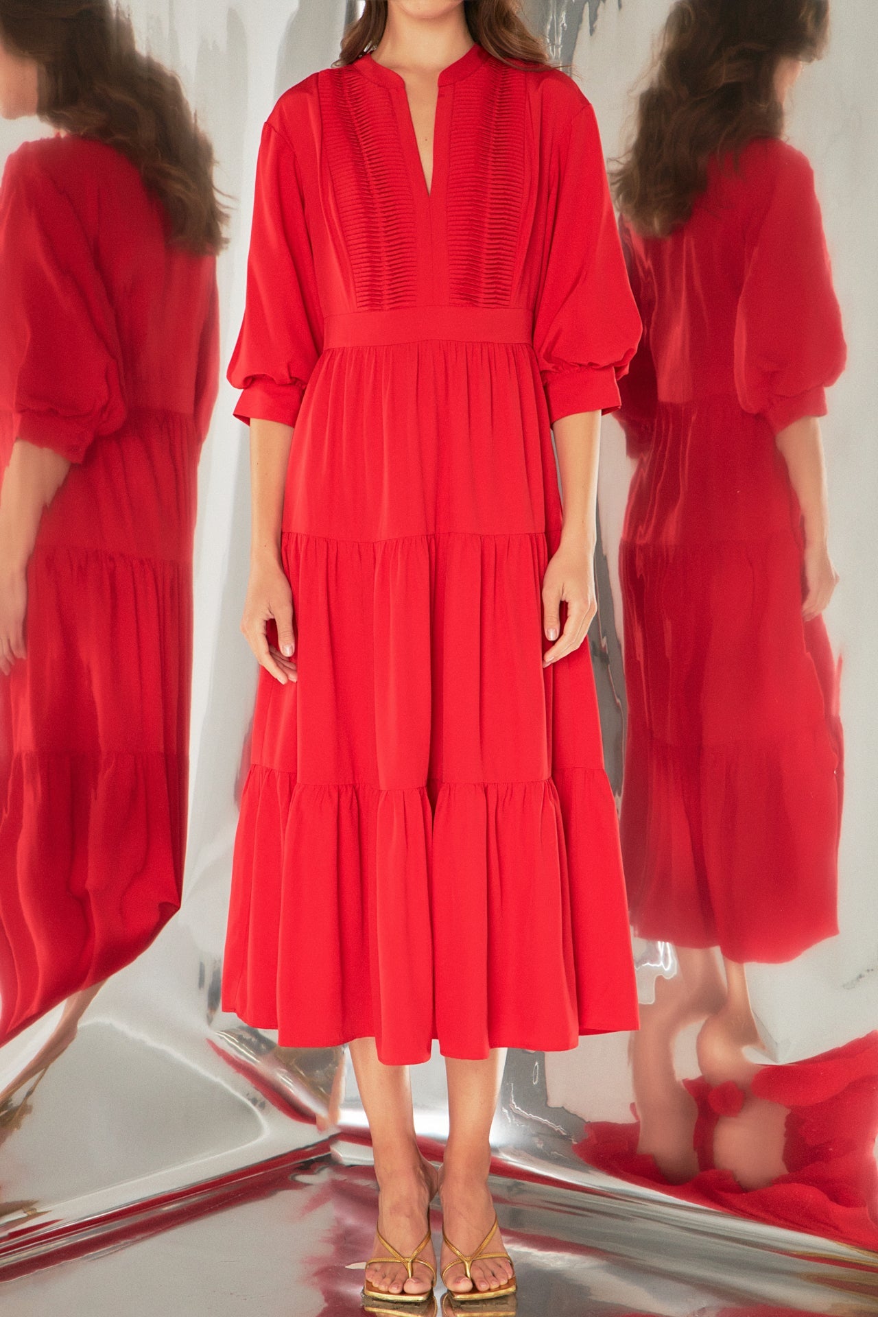 Pin Tuck Dress