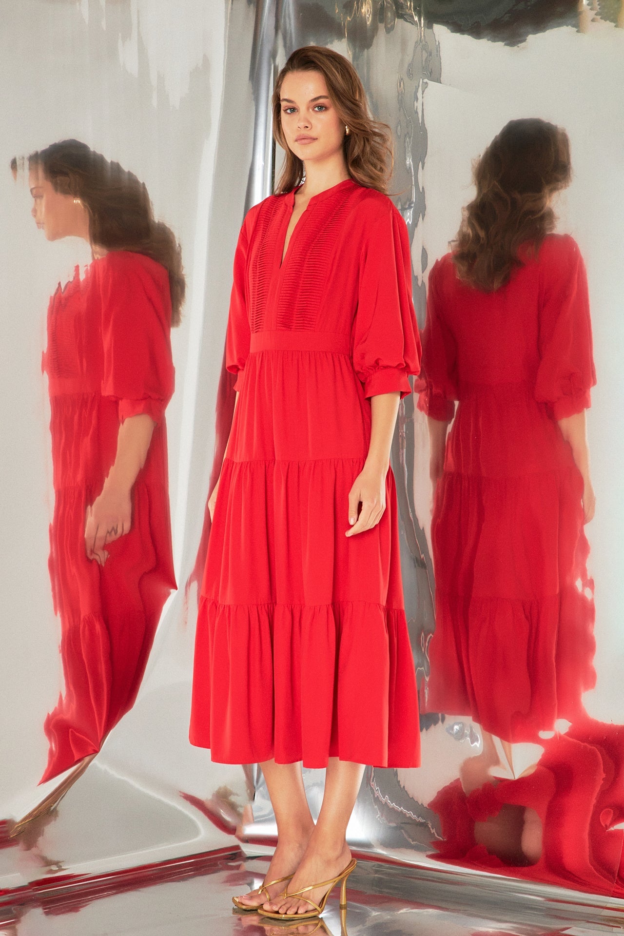 Pin Tuck Dress