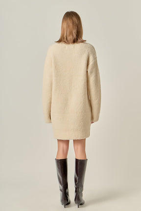 ENGLISH FACTORY - V Neck Knit Dress - DRESSES available at Objectrare