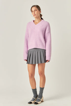 ENGLISH FACTORY - V Neck Knit Top - SWEATERS & KNITS available at Objectrare