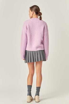 ENGLISH FACTORY - V Neck Knit Top - SWEATERS & KNITS available at Objectrare