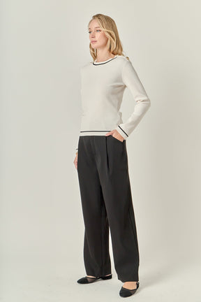 ENGLISH FACTORY - Striped Knit Top - TOPS available at Objectrare