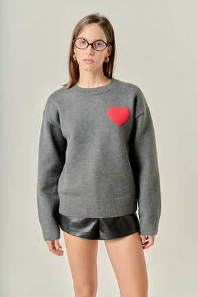 ENGLISH FACTORY - Heart Sweater - SWEATERS & KNITS available at Objectrare
