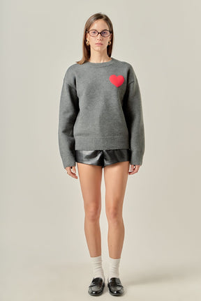 ENGLISH FACTORY - Heart Sweater - SWEATERS & KNITS available at Objectrare