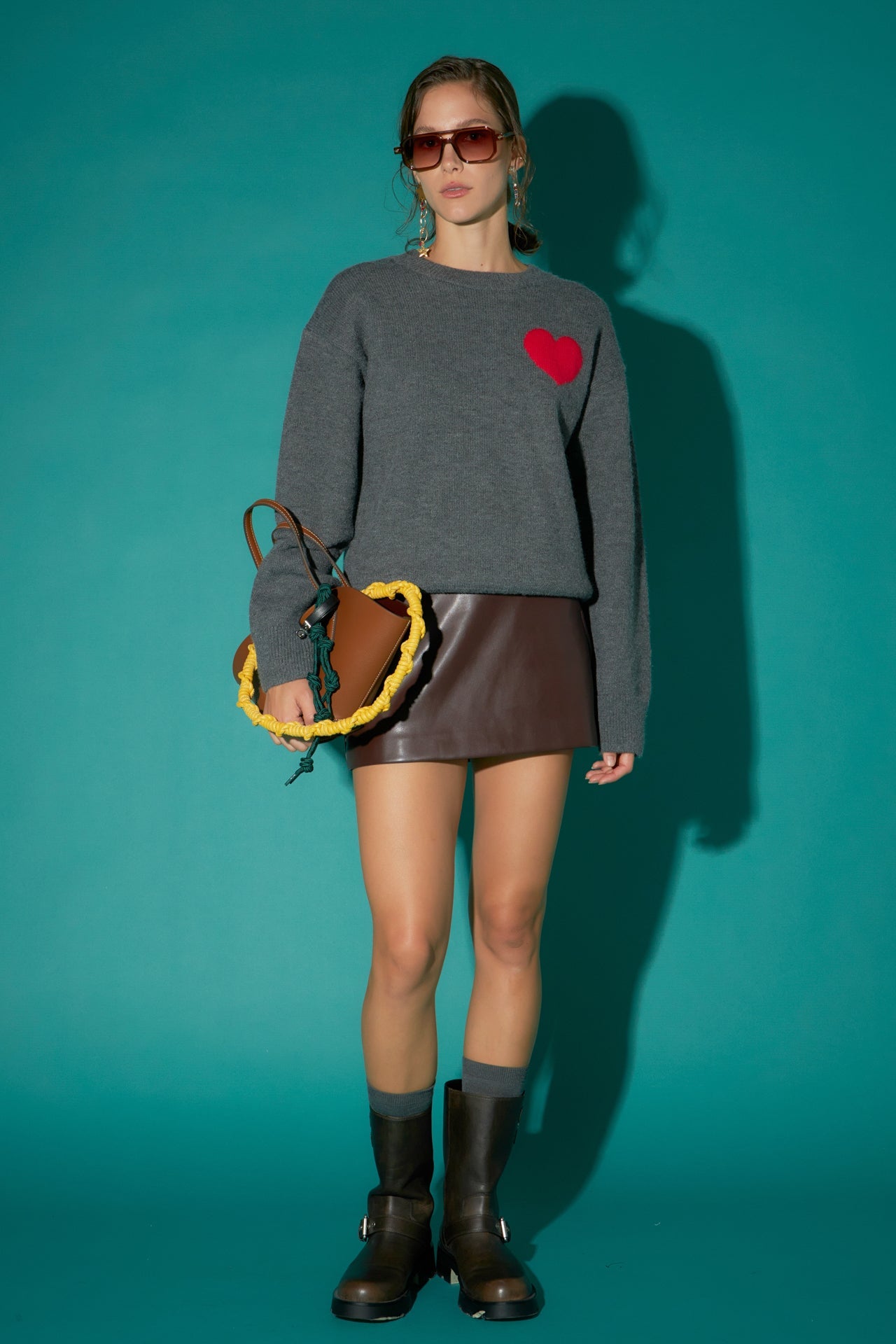 ENGLISH FACTORY - Heart Sweater - SWEATERS & KNITS available at Objectrare