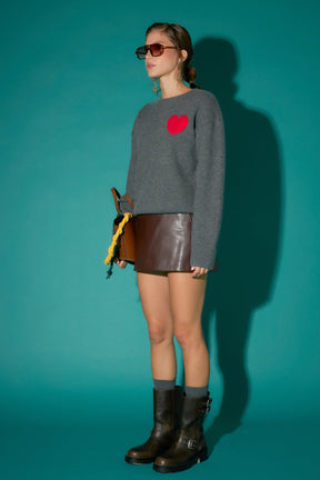 ENGLISH FACTORY - Heart Sweater - SWEATERS & KNITS available at Objectrare