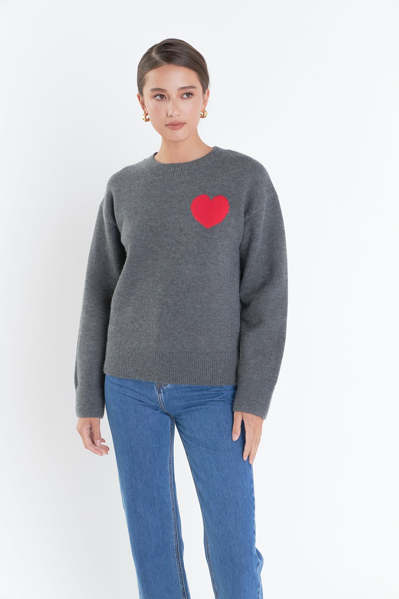 ENGLISH FACTORY - Heart Sweater - SWEATERS & KNITS available at Objectrare