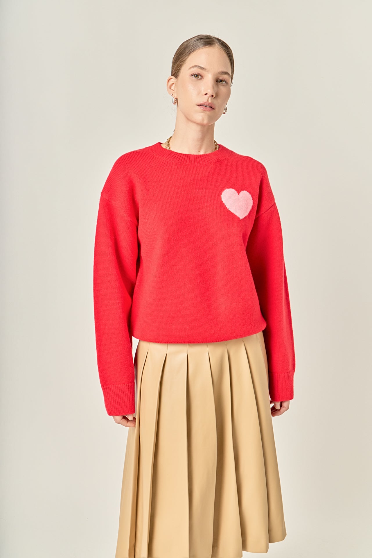 ENGLISH FACTORY - Heart Sweater - SWEATERS & KNITS available at Objectrare
