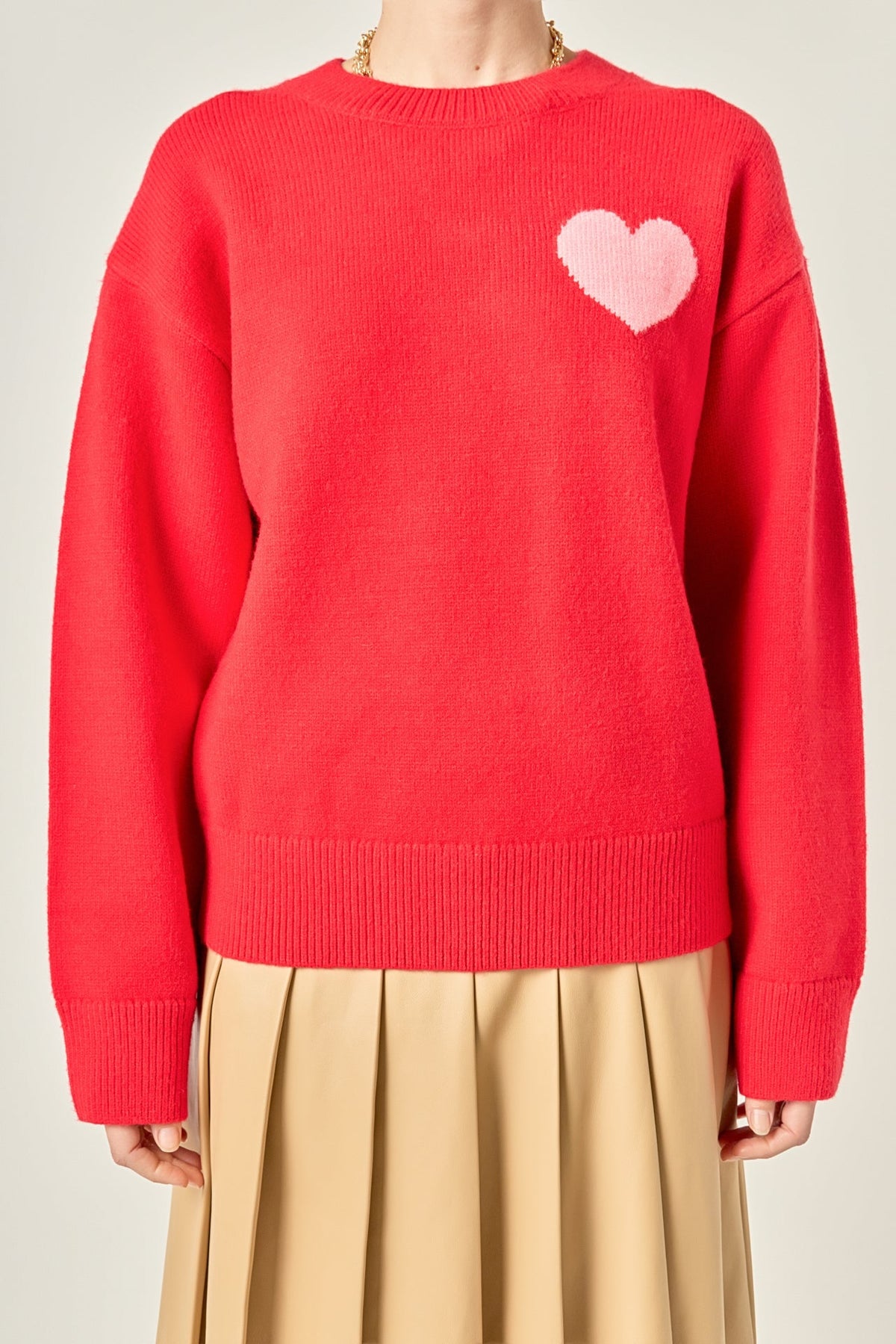 ENGLISH FACTORY - Heart Sweater - SWEATERS & KNITS available at Objectrare