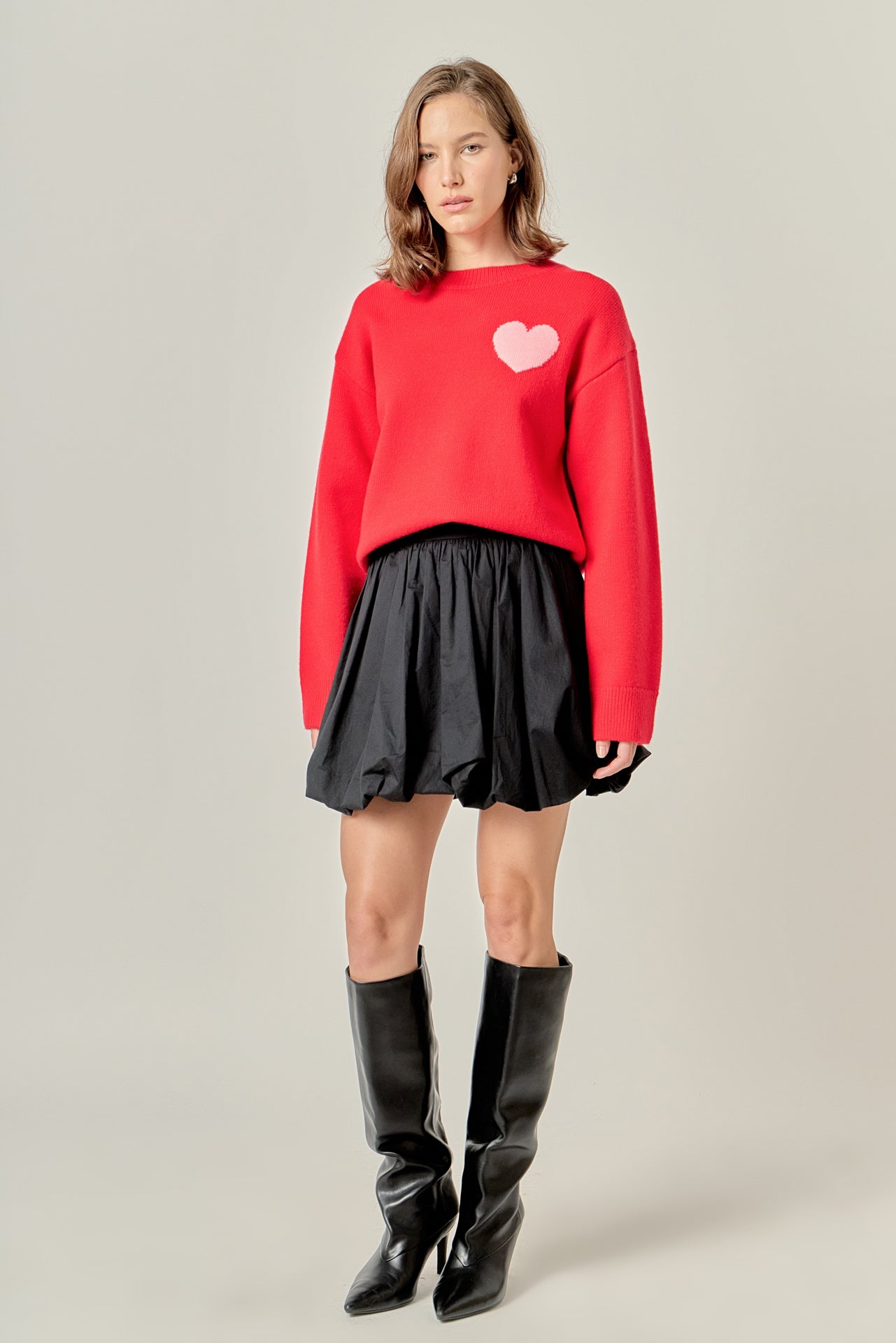 ENGLISH FACTORY - Heart Sweater - SWEATERS & KNITS available at Objectrare