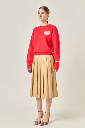 ENGLISH FACTORY - Heart Sweater - SWEATERS & KNITS available at Objectrare