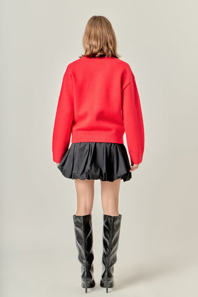 ENGLISH FACTORY - Heart Sweater - SWEATERS & KNITS available at Objectrare