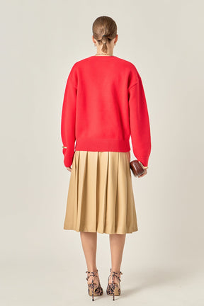 ENGLISH FACTORY - Heart Sweater - SWEATERS & KNITS available at Objectrare