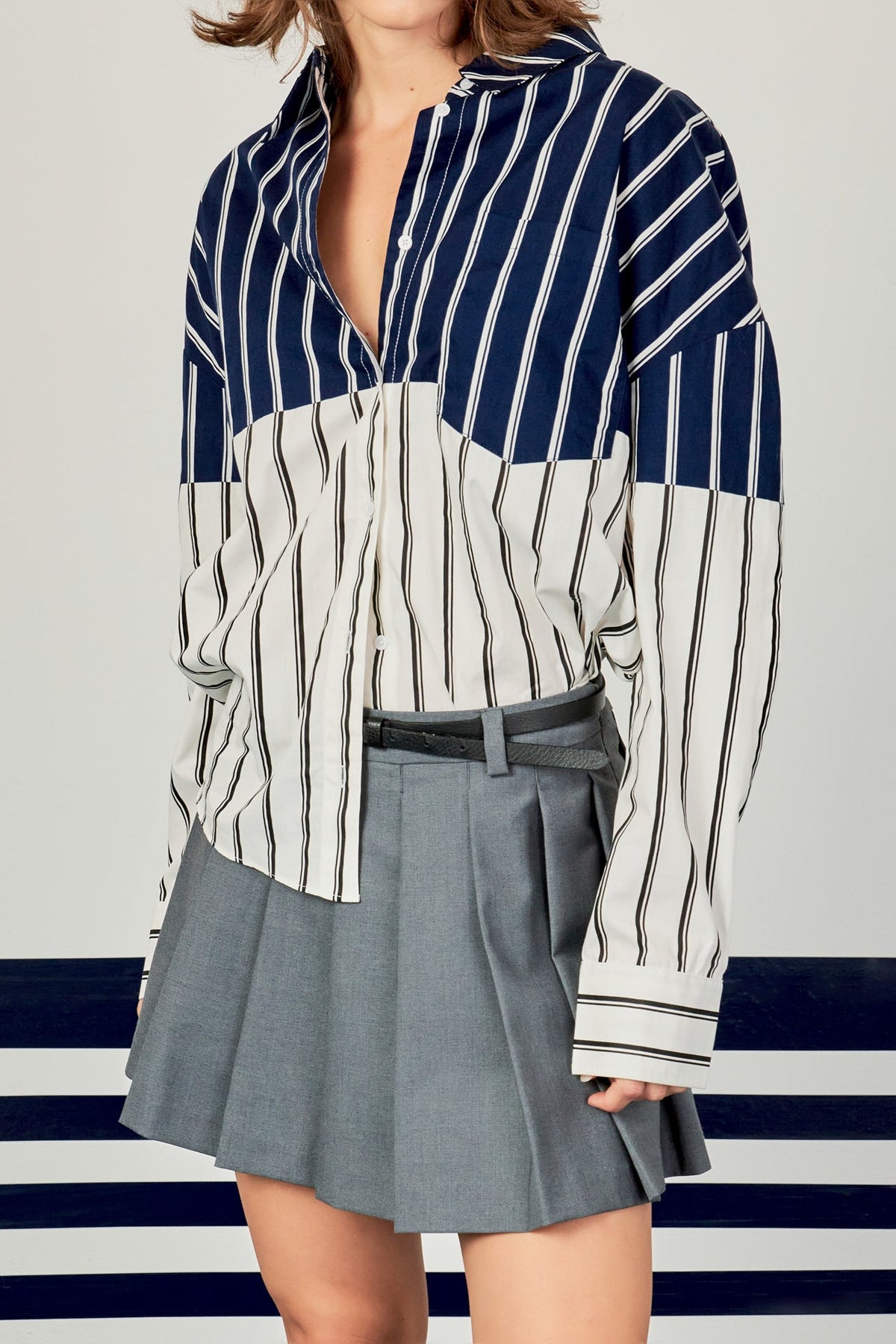 Colorblock Stripe Shirt