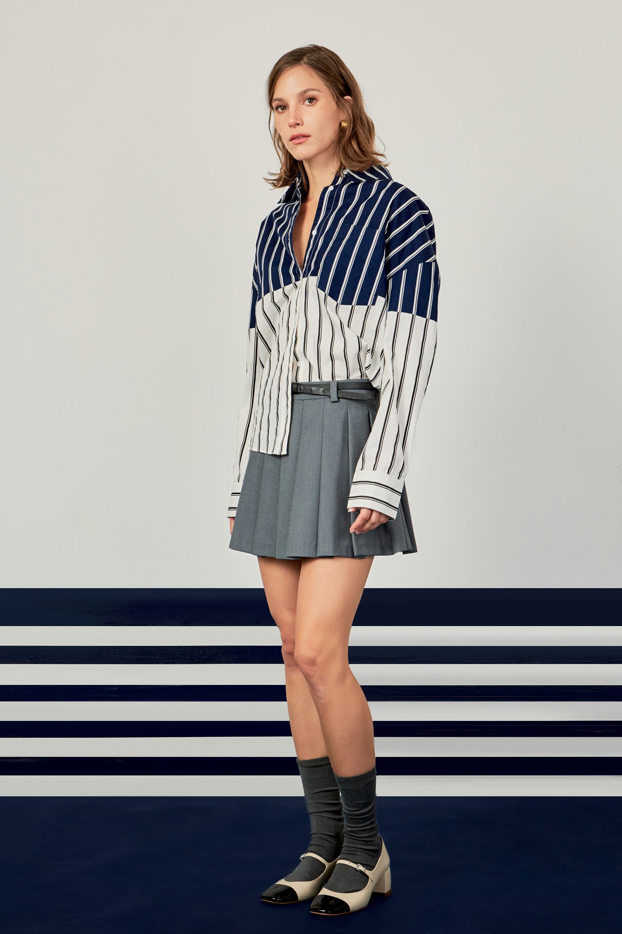 ENGLISH FACTORY - English Factory - Colorblock Stripe Shirt - TOPS available at Objectrare