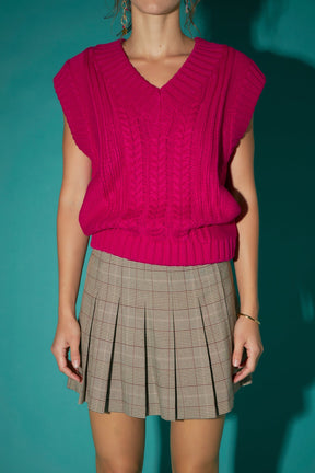 ENGLISH FACTORY - Cable Knit Vest - TOPS available at Objectrare