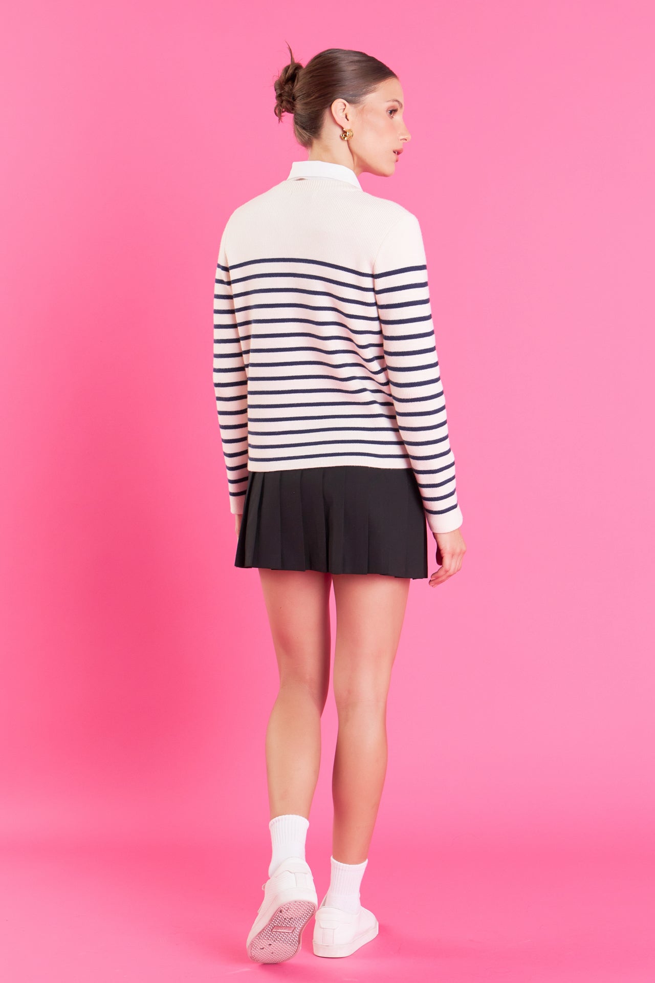 ENGLISH FACTORY - English Factory - Golf Striped Knit Top - SWEATERS & KNITS available at Objectrare