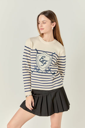 Golf Striped Knit Top