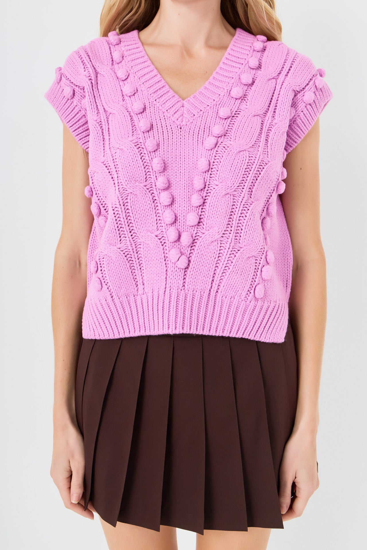 ENGLISH FACTORY - Pom Pom Vest - TOPS available at Objectrare