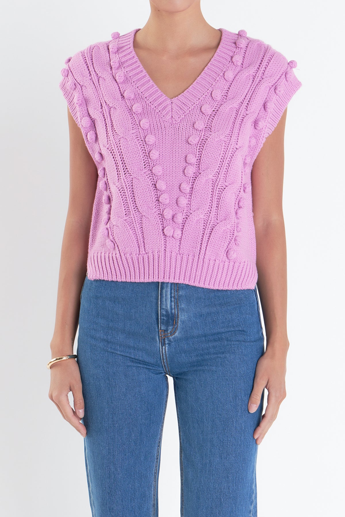 ENGLISH FACTORY - Pom Pom Vest - TOPS available at Objectrare