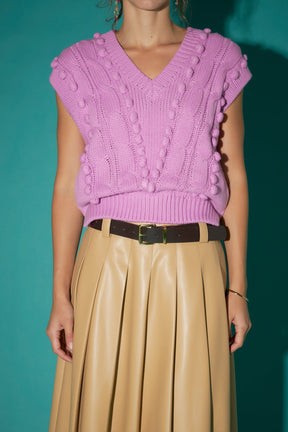ENGLISH FACTORY - Pom Pom Vest - TOPS available at Objectrare