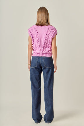 ENGLISH FACTORY - Pom Pom Vest - TOPS available at Objectrare