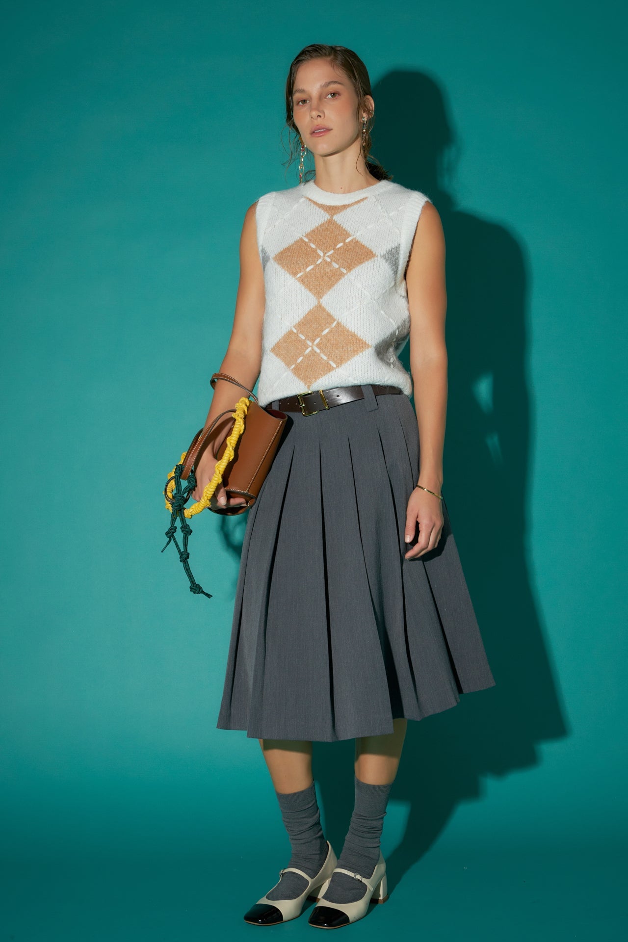 Argyle Knit Vest