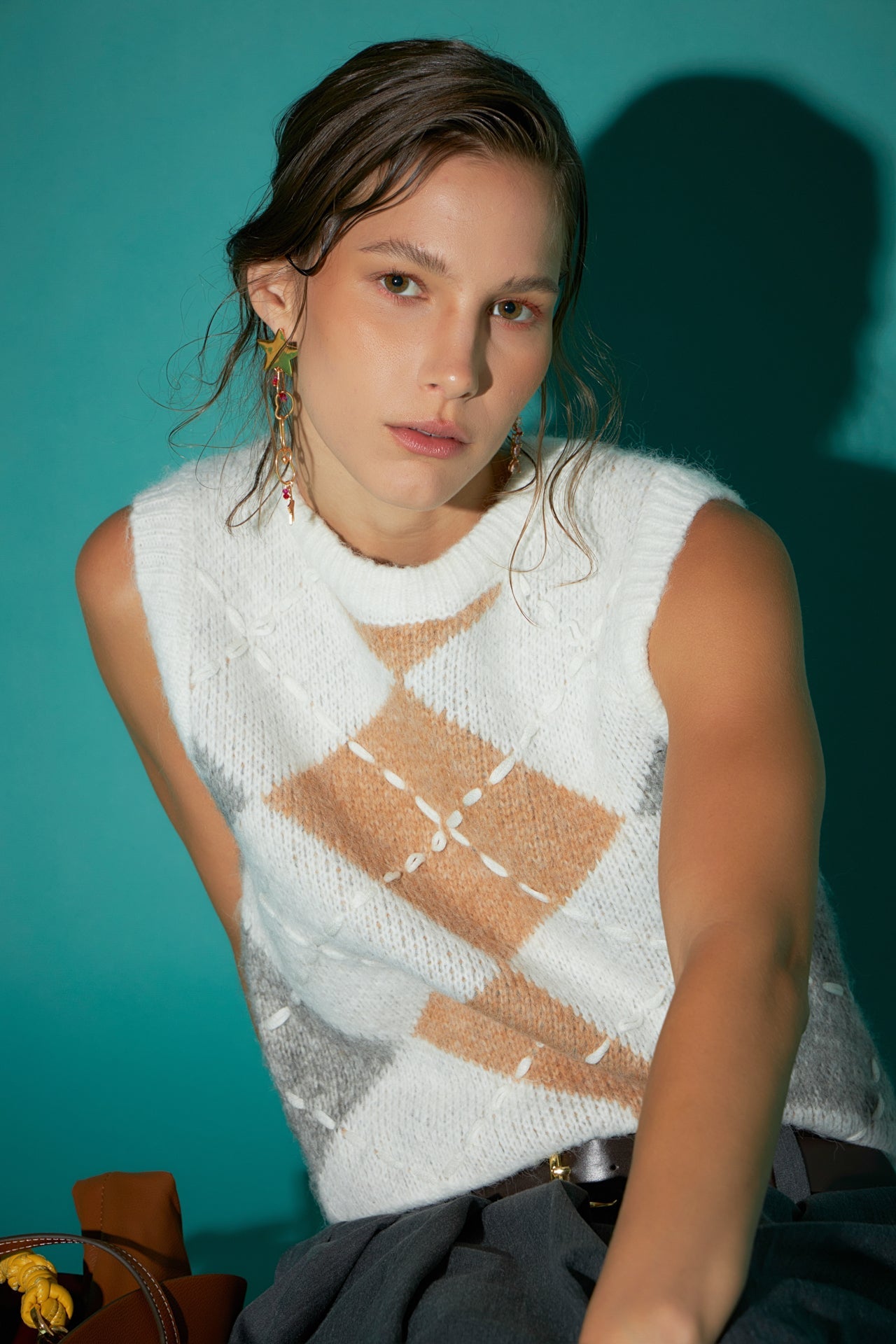 Argyle Knit Vest