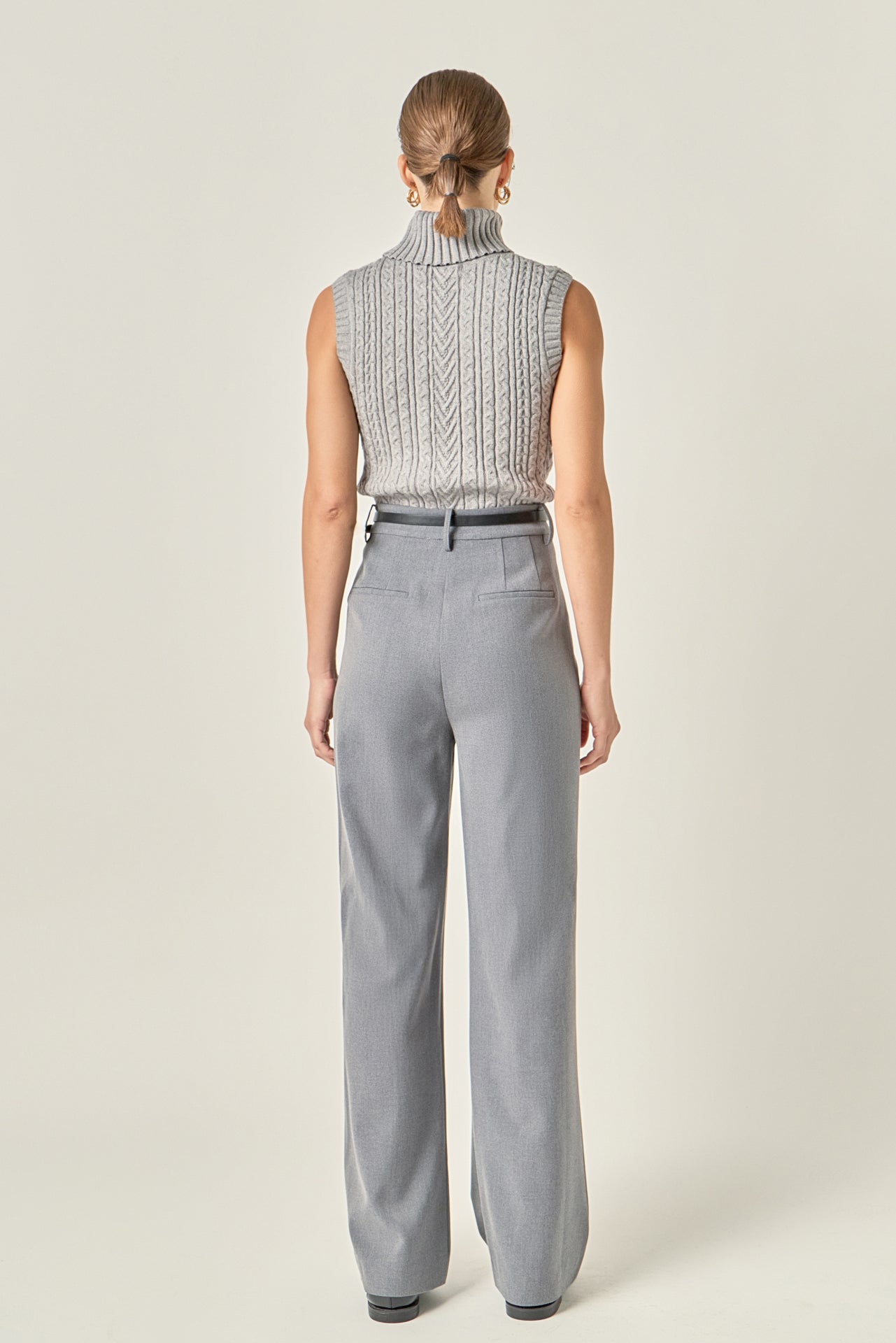 ENGLISH FACTORY - Cable Mock Neck Knit Top - TOPS available at Objectrare