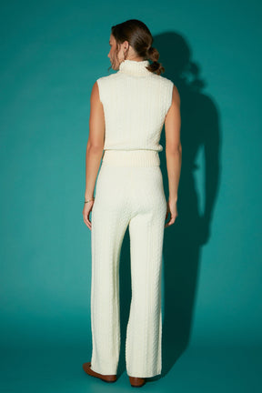 ENGLISH FACTORY - Cable Mock Neck Knit Top - SWEATERS & KNITS available at Objectrare