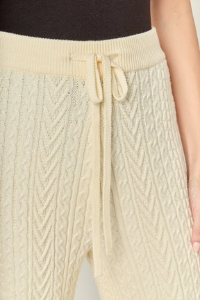 ENGLISH FACTORY - Cable Knit Long Pants - PANTS available at Objectrare