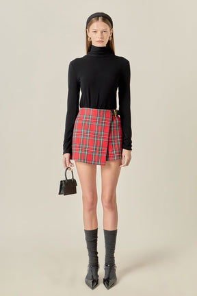 ENGLISH FACTORY - Red Check Skort - SKORTS available at Objectrare