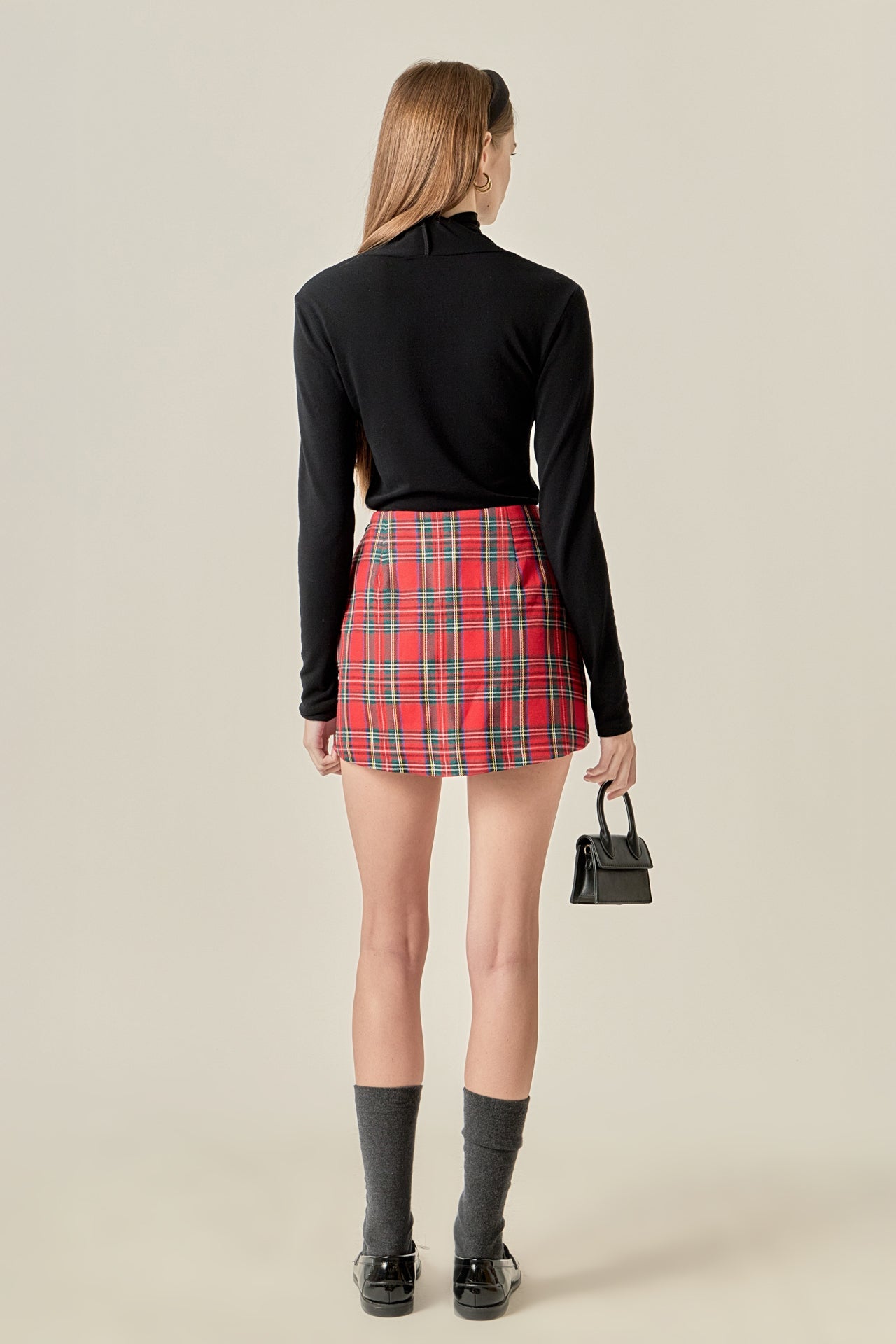 ENGLISH FACTORY - Red Check Skort - SKORTS available at Objectrare