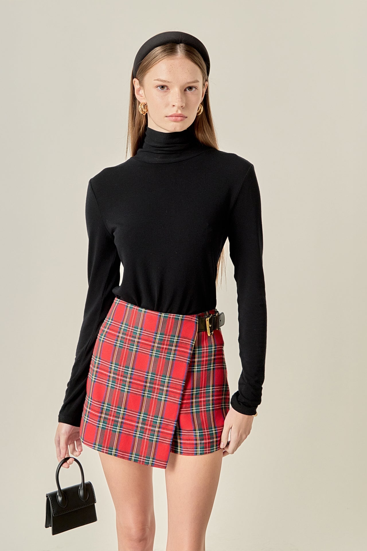 ENGLISH FACTORY - Red Check Skort - SKORTS available at Objectrare