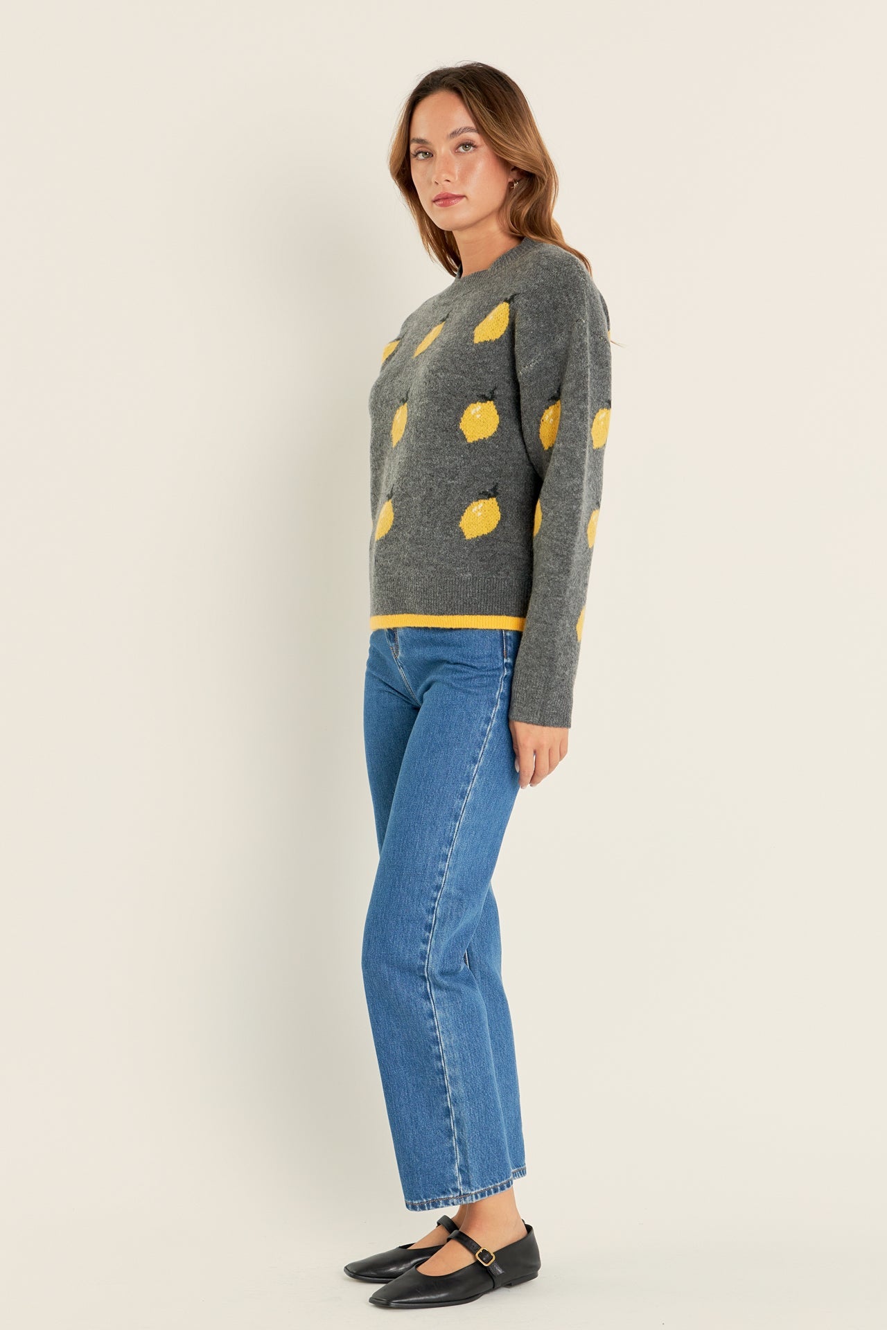 ENGLISH FACTORY - English Factory - Lemon Crew Neck Knit - SWEATERS & KNITS available at Objectrare