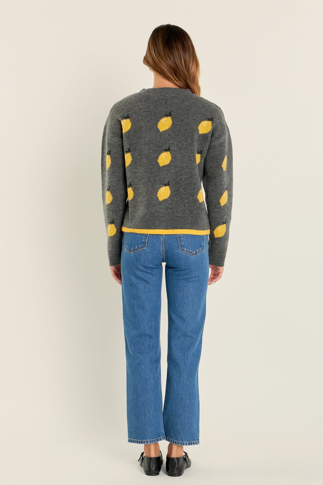 ENGLISH FACTORY - English Factory - Lemon Crew Neck Knit - SWEATERS & KNITS available at Objectrare